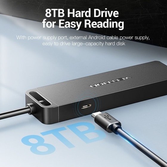 Vention Hub 4 Θυρών USB 2.0 με σύνδεση USB-A - Μαύρο image 3
