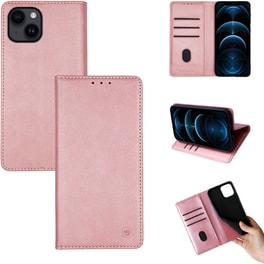 Θήκη Apple iPhone 14 - Sonique Vintage Magnet Book - Ροζ Χρυσό