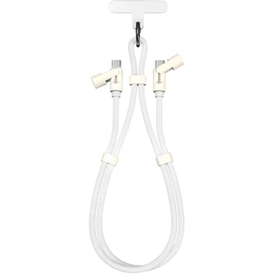Καλώδιο δεδομένων SBOX με Lanyard USB-C σε USB-C 60W 1.5m - White image 0