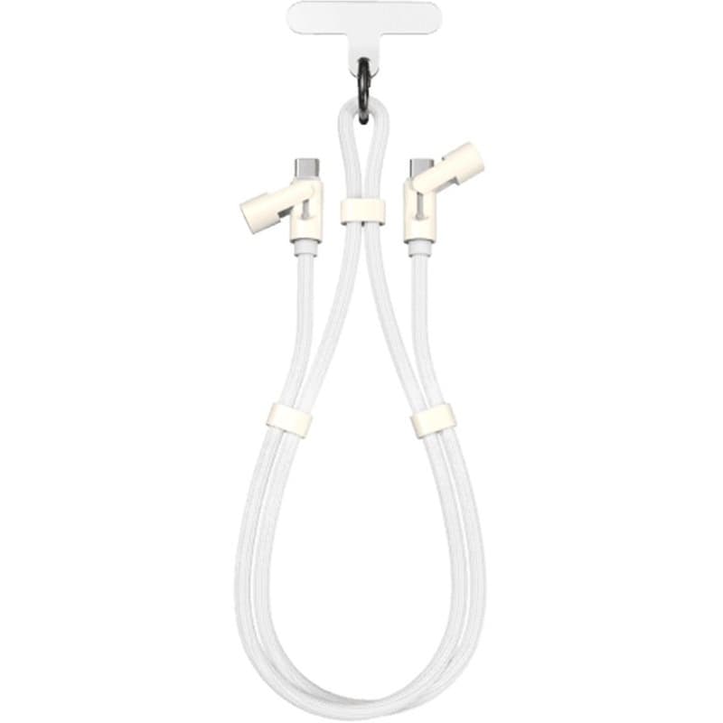 Καλώδιο δεδομένων SBOX με Lanyard USB-C σε USB-C 60W 1.5m - White