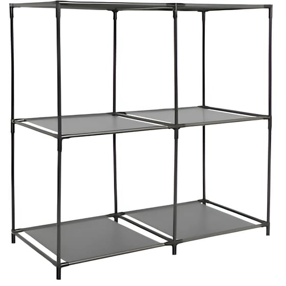 Ραφιέρα Aria Trade από Μέταλλο/Μοριοσανίδα 68.5x34.5x70 cm - Γκρι/Μαύρο image 0
