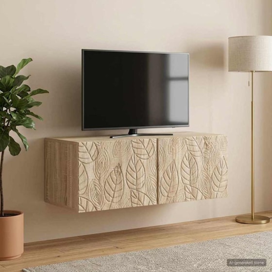 Επιτοίχιο Έπιπλο Τηλεόρασης VidaXL 98x31 cm image 2