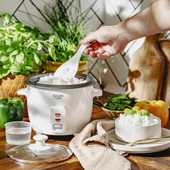 Παρασκευαστής Ρυζιού Rice Cooker 300w Με Χωρητικότητα 0.6lt Adler Ad-6418 image 5