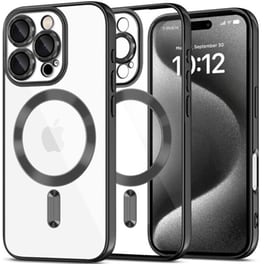 Θήκη Apple Iphone 16 Pro Max - Tech-protect Magflex Διάφανη Σιλικόνης Με Magsafe - Shiny Black (5906302311378)