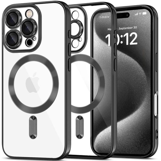 Θήκη Apple Iphone 16 Pro Max - Tech-protect Magflex Διάφανη Σιλικόνης Με Magsafe - Shiny Black (5906302311378) image 0