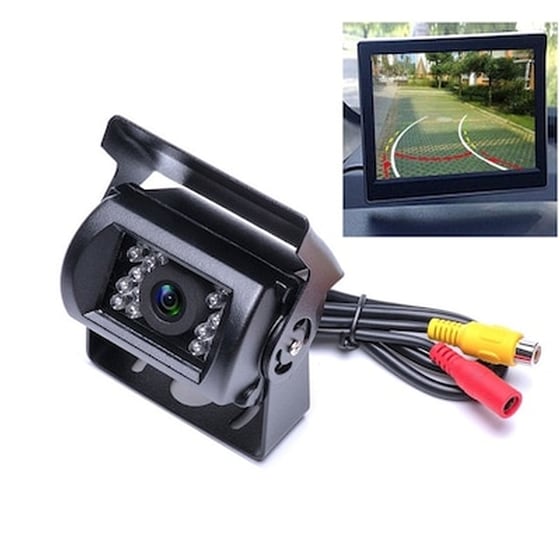 Αδιάβροχη Έγχρωμη Hd Ccd 12 / 24v Kάμερα Oπισθοπορείας 18ir Led Υπερύθρων image 0