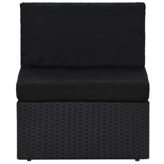 Vidaxl Σαλόνι Κήπου Σετ 14 Τεμ. Μαύρο Από Συνθετικό Ρατάν Με Μαξιλάρια image 3