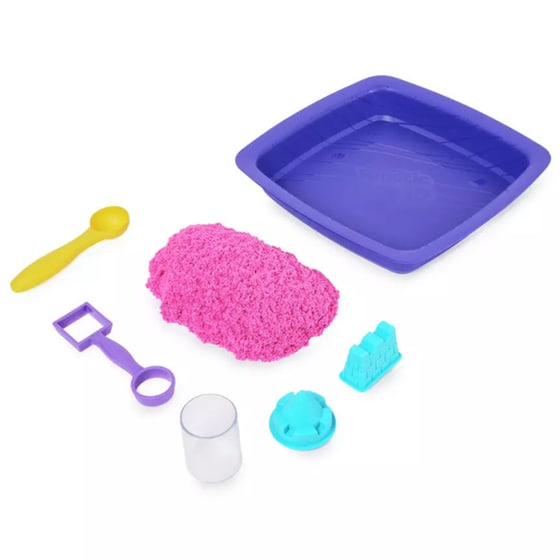 Spin Master Kinetic Sand Shimmer - Sparkle Sandcastle Set (Pink) (6063520) image 3