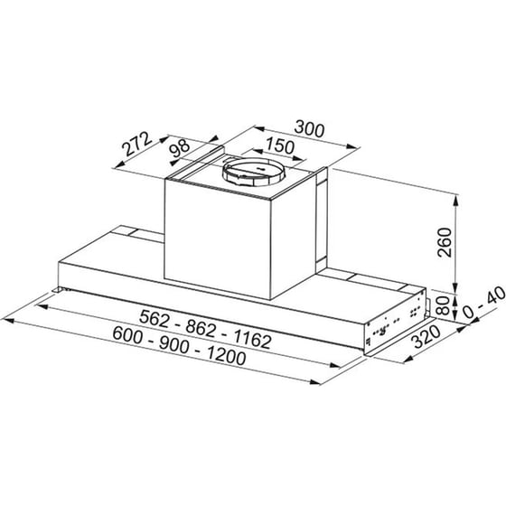 FRANKE STYLE PLUS FST PLUS 608 X 60 cm Inox Μηχανισμός Απορρόφησης image 1