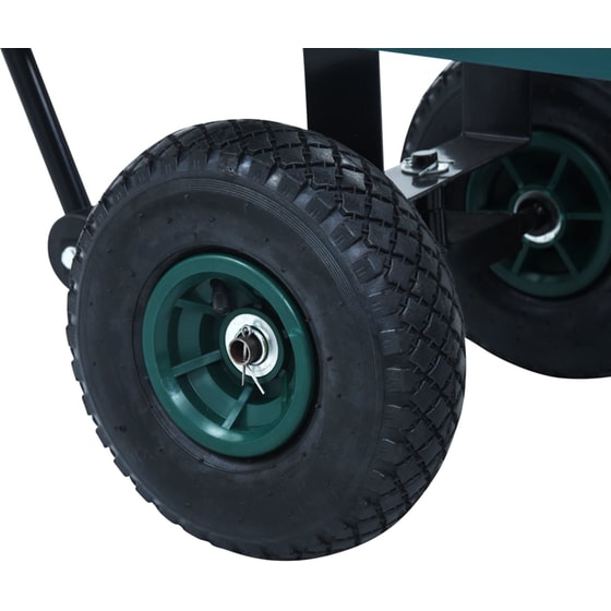 Καρότσι Κήπου VidaXL από Χάλυβα 86x46.5x97 - Πράσινο image 8