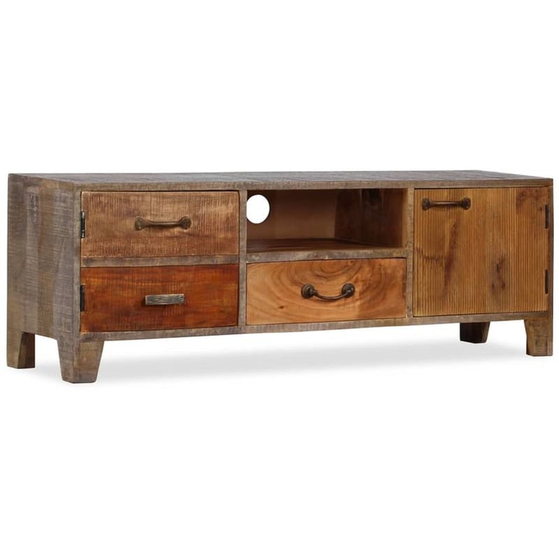 Έπιπλο Τηλεόρασης VidaXL Μασίφ Ξύλο 118x30x40cm - Kαφέ