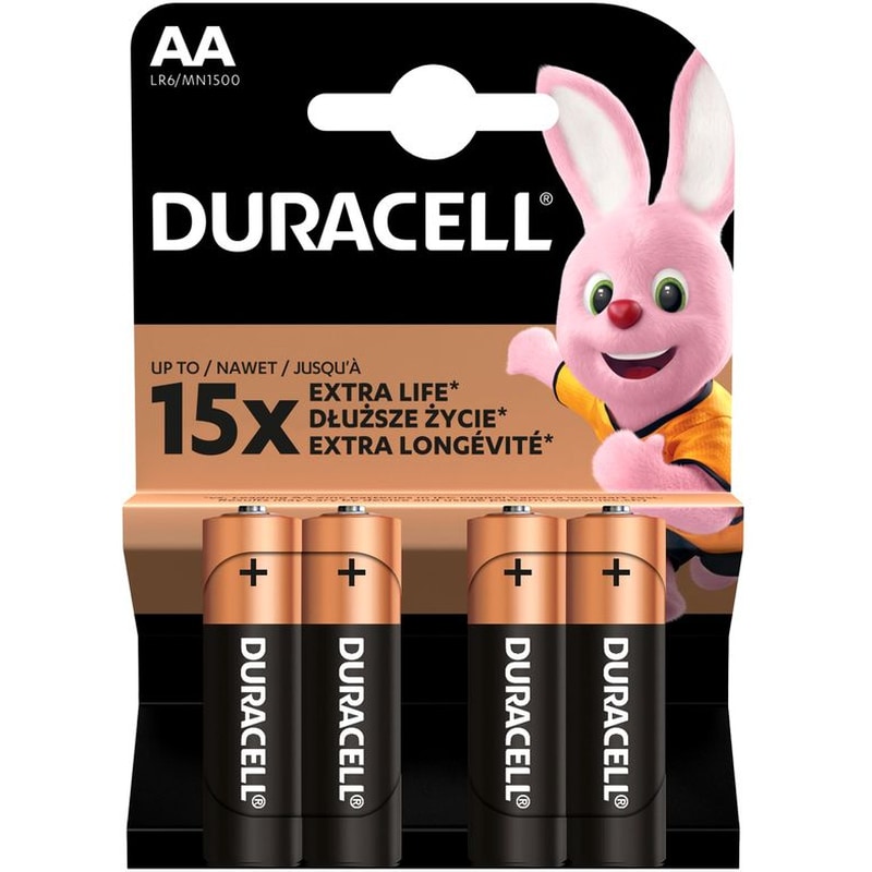 Duracell Αλκαλικές Μπαταρίες AA 1.5V 4τμχ