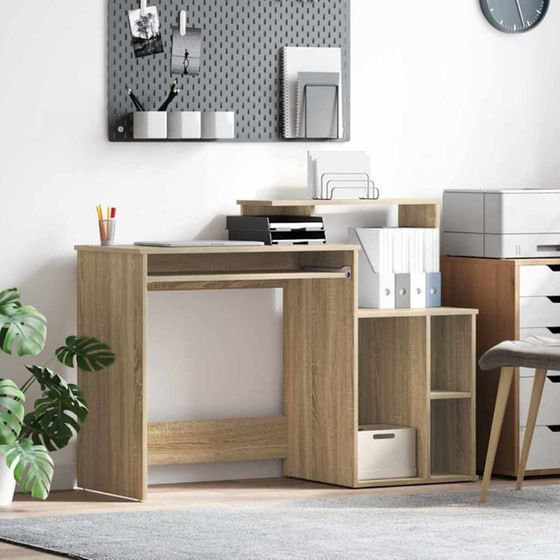 Γραφείο VidaXL από Επεξεργασμένο Ξύλο 120,5x44x88,5 cm - Sonoma Δρυς image 1