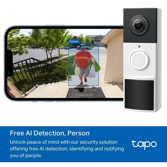 Κουδούνι Πόρτας TP-Link D210 Smart Doorbell με Κάμερα - Λευκό/Μαύρο image 5