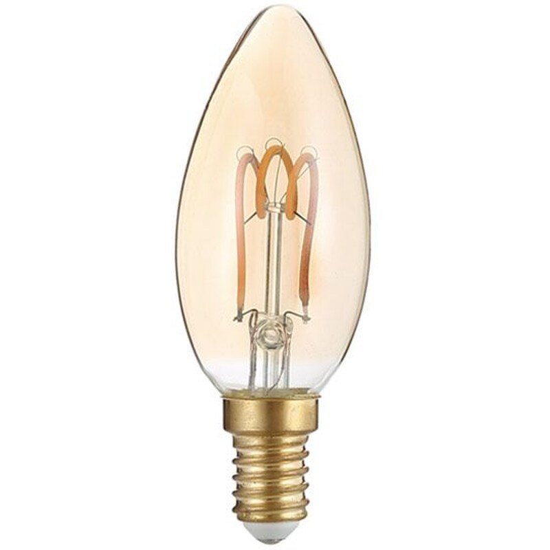 DIOLAMP Λάμπα LED Diolamp Deco3swwam Amber E14 3W 2700K 200LM 3.5x9.7cm - Θερμό Λευκό