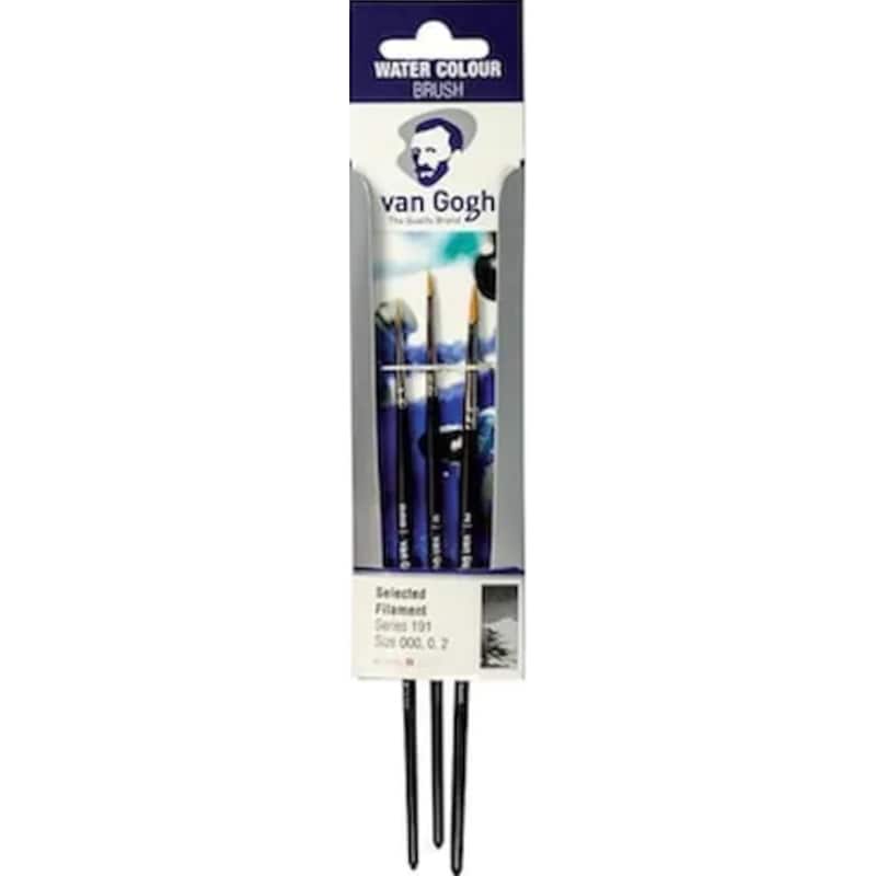 Talens Van Gogh Σετ 3 Πινέλα Water Colour Νο. 000,0,2