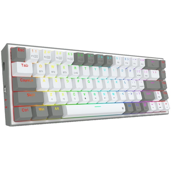 Redragon Castor Pro K631RGB Gaming Μηχανικό Ασύρματο Bluetooth Πληκτρολόγιο RGB Λευκό (US) image 1