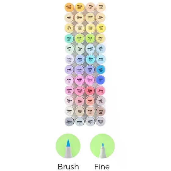 Μαρκαδόροι Σχεδίου Ohuhu&nbsp;Honolulu Διπλή&nbsp;Μύτη&nbsp;Brush & Fine&nbsp;(48 Τεμάχια) image 1