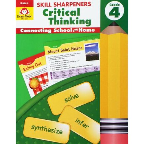 Skill Sharpeners: Critical Thinking, Grade 4 Workbook image 0