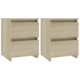 Κομοδίνο Vidaxl Από Μοριοσανίδα 2τμχ 30x30x40 cm - Sonoma Δρύς