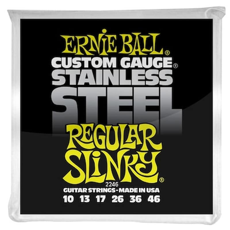 ERNIE BALL Σετ 6 Χορδές Ηλεκτρικής Κιθάρας Ernie Ball 2246 Stainless Steel Regular Slinky 010 - 046