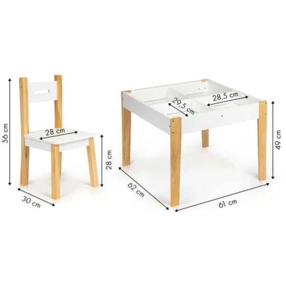 Παιδικό Σετ Με Ξύλινο Τραπέζι Και 2 Καρέκλες Ecotoys Ot143 image 6