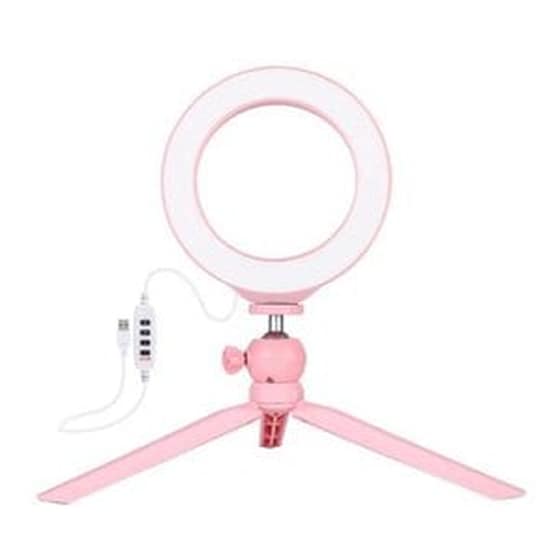 Puluz Ring Light Led 16εκ. Με Τρίποδο - Puluz - Ροζ - Selfie Ring Light image 0