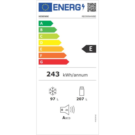 HISENSE RB390N4WBE
Total No Frost 304 Lt Μαύρο Ψυγειοκαταψύκτης image 6