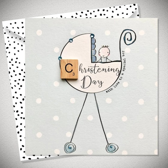 ΕΥΧ. ΚΑΡΤΑ CHRISTENING DAY SPECIAL BOY image 0