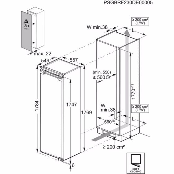AEG TB7NA181EC 212 Lt Πλήρως Εντοιχιζόμενος Καταψύκτης Όρθιος image 6
