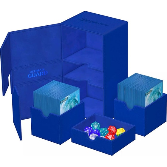 Ultimate Guard Twin Flip`n`tray 200+ Xenoskin Monocolor Blue image 2