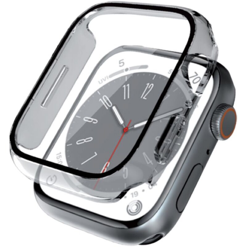 Θήκη Crong Hybrid Watch Case για Apple Watch 45mm - Clear
