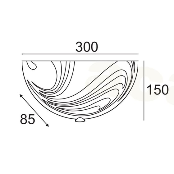 Απλίκα Τοίχου Aca Pelagos Xd08302 Γυάλινη 30x8.5x15 cm - Ασημί image 1