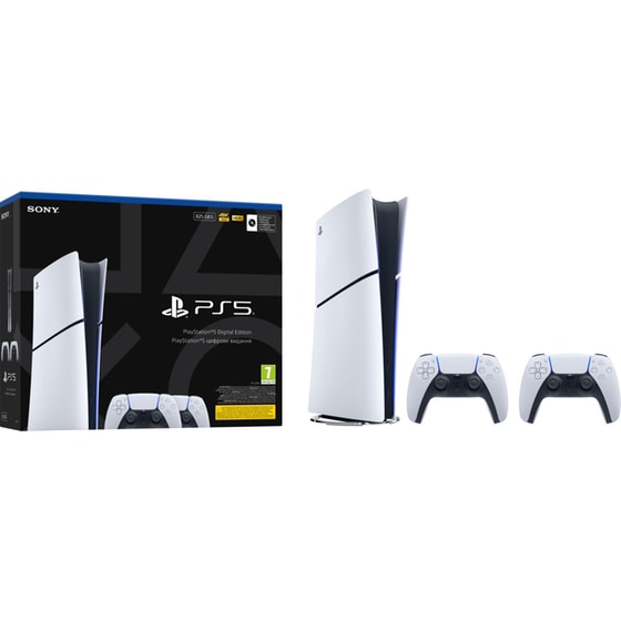 Sony PlayStation 5 Digital Edition - 825GB Two DualSense® Wireless Controllers Bundle image 0