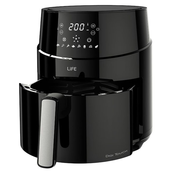 LIFE DIGI TOUCH 221-0292 με Αποσπώμενο Κάδο 1500 W 4.5 L Μαύρο Φριτέζα Αέρος image 1
