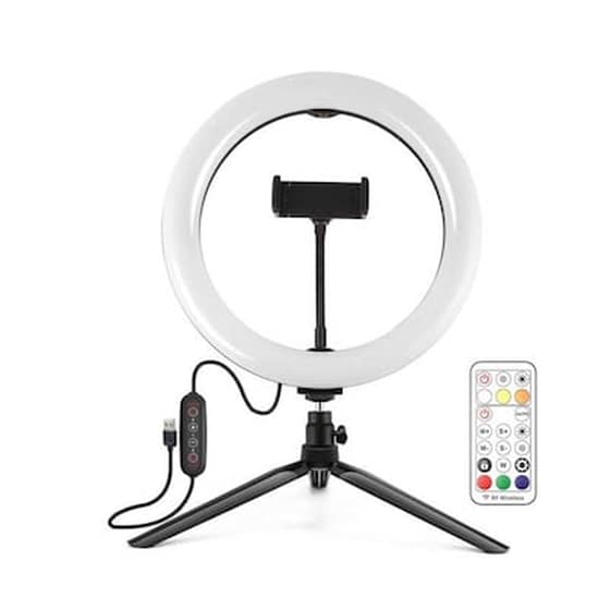 Ring Light Puluz 26cm Με Τρίποδο Rgbw Led Ring Vlogging - Puluz - Selfie Ring Light image 1