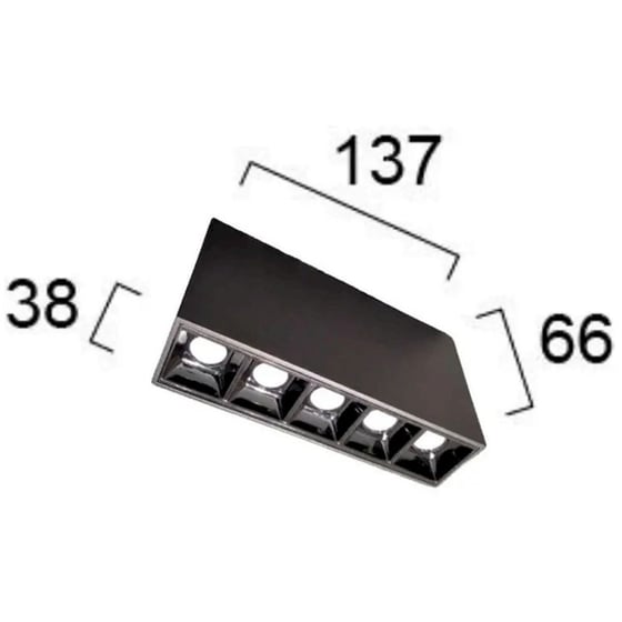 Σποτ Πολύφωτο Viokef Aden 4287400 από Αλουμίνιο - Μαύρο image 1