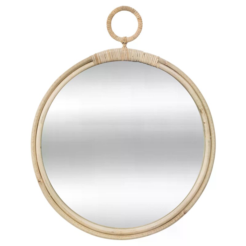 Διακοσμητικός Καθρέφτης Τοίχου Spitishop A-S από MDF 162205 Φ38 cm - Καφέ