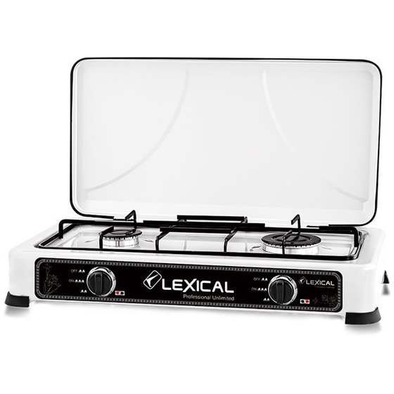 LEXICAL LGS-2812-1 2BUR Επιτραπέζια Εστία Υγραερίου Λευκό image 0