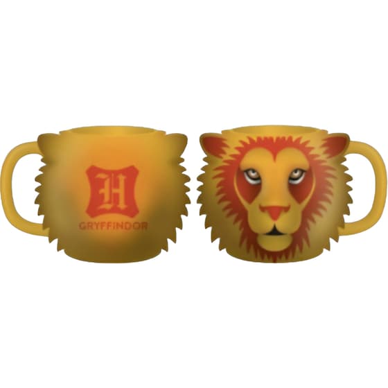 Κούπα 3D Half Moon Bay Harry Potter Bay Gryffindor Lion Κεραμική 350 ml - Πορτοκαλί/Κόκκινη image 4
