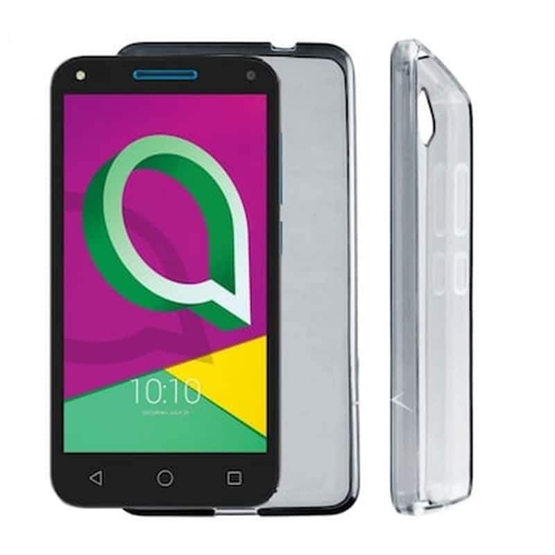 Θήκη Alcatel Pixi 4 3G - Volte-Tel SlimColor TPU Back Cover Σιλικόνης - Διάφανη Γκρι