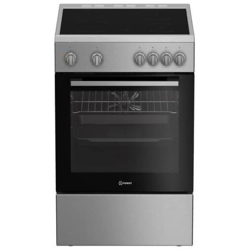INDESIT I6V8KMX 66 Lt Inox Ηλεκτρική Κουζίνα Κεραμική
