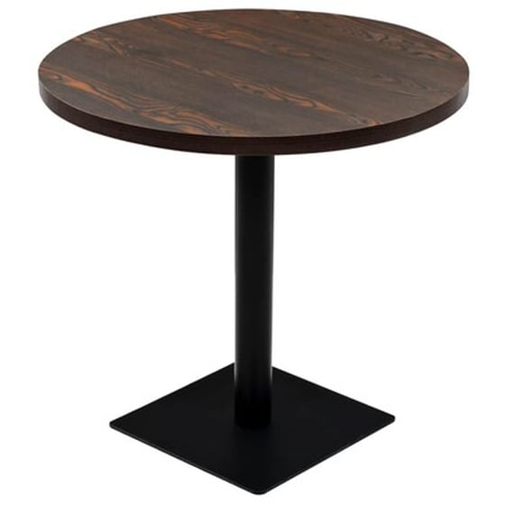 Τραπέζι Vidaxl Bistro Στρογγυλό από Mdf / Ατσάλι 80x75 cm - Σκούρο Σταχτί image 1
