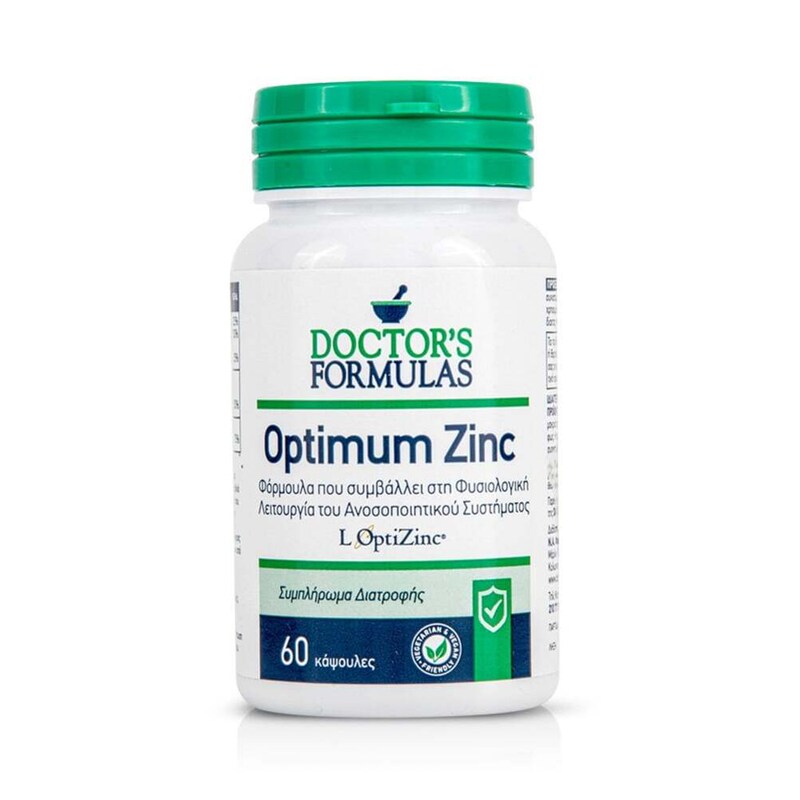 DOCTOR'S FORMULAS Συμπλήρωμα Διατροφής Doctors Formulas Optimum Zinc - 60 Κάψουλες