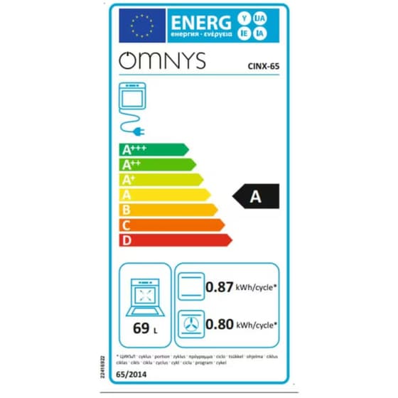 Σετ Κουζίνα Κεραμική OMNYS CINX65 & Πλυντήριο Ρούχων WNM-6WH25BAS & Ψυγείο Δίπορτο WNT28N23EIN image 4