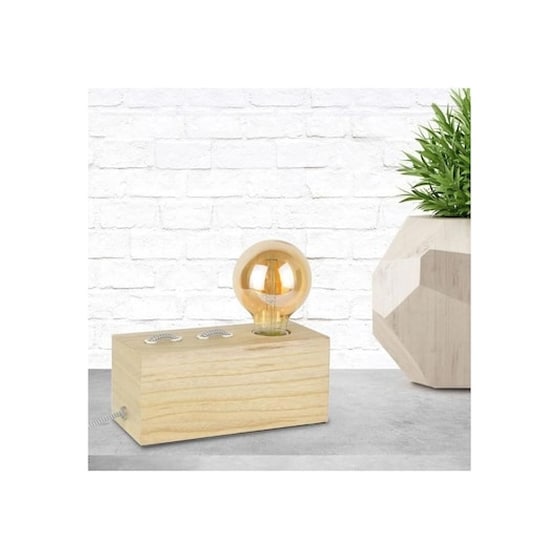 Διακοσμητικό Φωτιστικό Aria Trade Ξύλινο 20x9x9 cm - Καφέ image 2