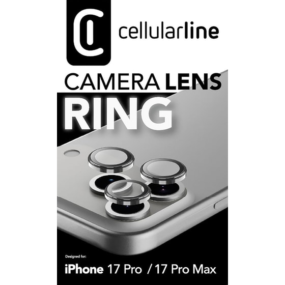 Προστατευτικό καμερών Apple iPhone 17 Pro/17 Pro Max - Cellular Line Camera Lens Ring image 3