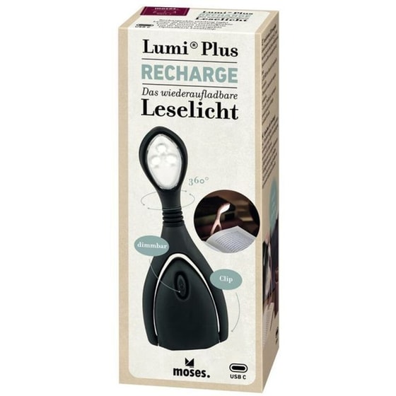 Φωτάκι Ανάγνωσης Moses με Κλιπ Μαύρο image 1