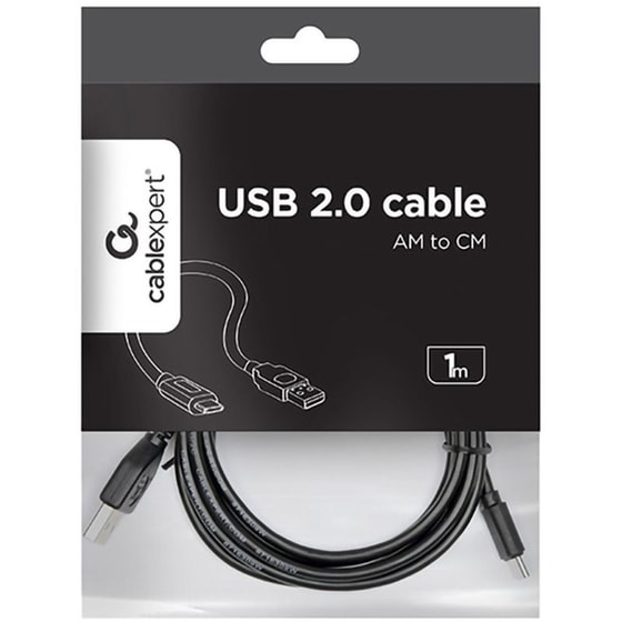 Καλώδιο δεδομένων Cablexpert USB σε USB-C 1m - Black (CCP-USB2-AMCM-1M) image 3