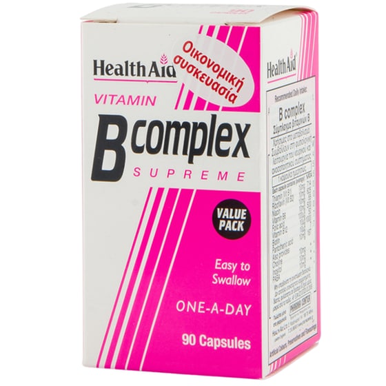 Health Aid Vitamin B Complex Supreme - 90 κάψουλες image 0